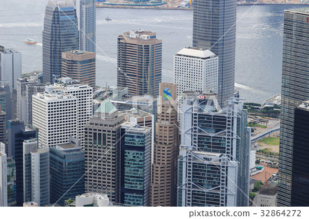 aerial view of the cityscape at Victoria Harbor. aerial view of the cityscape at Victoria Harbor. 32864272