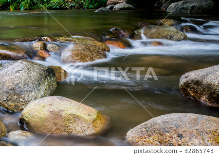 Sightseeing waterfall in the forest, northThailand 32865743