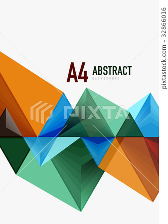 Triangular low poly vector a4 size geometric 32866016