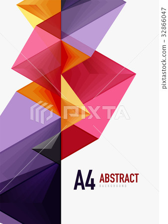 Triangular low poly vector a4 size geometric Triangular low poly vector a4 size geometric 32866047