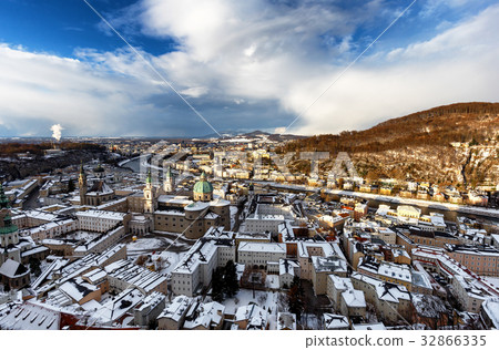 Salzburg City Skyline, Aerial View 32866335