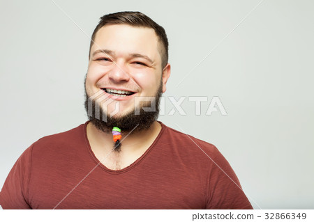 happy man with beard clips 32866349