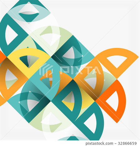 Cut paper circles, mosaic mix geometric pattern Cut paper circles, mosaic mix geometric pattern 32866659