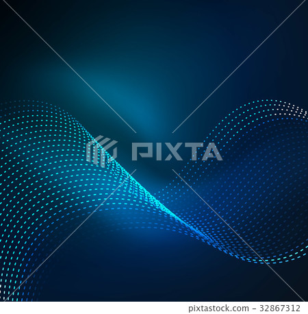 Vector wave particles background 32867312