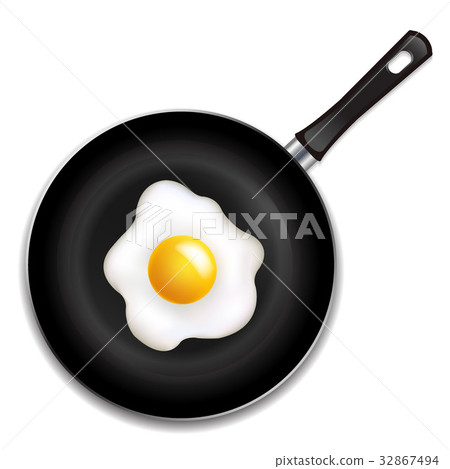 Frying Pan With Fried Eggs Frying Pan With Fried Eggs 32867494