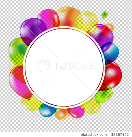 Happy Birthday Banner With Balloons Happy Birthday Banner With Balloons 32867502