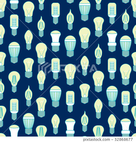Different Lamp or Light Bulbs Line Background Different Lamp or Light Bulbs Line Background 32868677