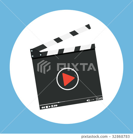 Clapper board icon. 32868783