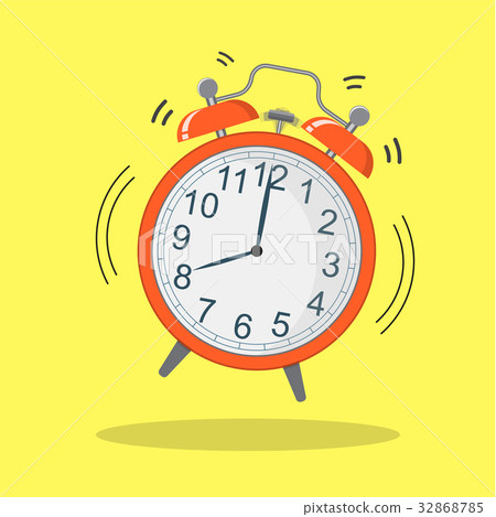 picture of red alarm clock, picture of red alarm clock, 32868785