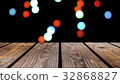 Perspective wood and bokeh background of night and 32868827