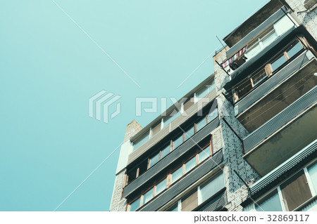 Details of a residential apartment building Details of a residential apartment building 32869117