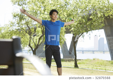 體育，跳繩，漢江，首爾 32870388