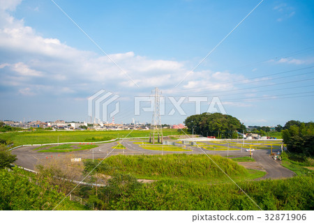 Summer sky Omiya city area From Kamikobashi 32871906