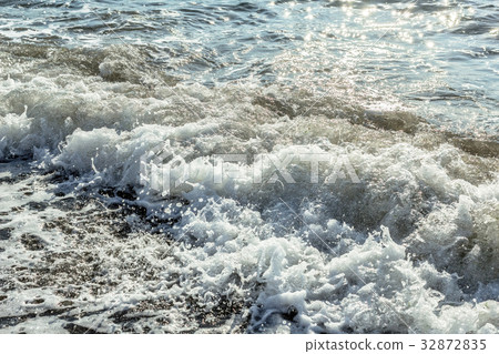 Sea foam at sunny day Sea foam at sunny day 32872835