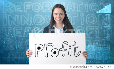 Beauty businesswoman on painted background with Beauty businesswoman on painted background with 32874032