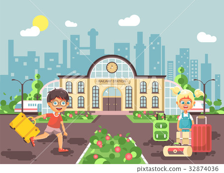 Vector illustration of cartoon characters children Vector illustration of cartoon characters children 32874036
