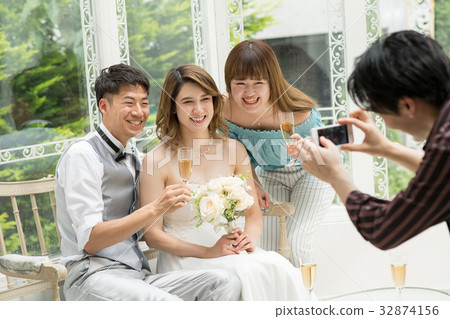 婚禮聚會接待黨新娘多士圖像 32874156