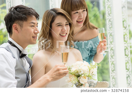 婚禮聚會接待黨新娘多士圖像 32874158