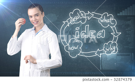 Beautiful medical woman doctor in uniform. Studio Beautiful medical woman doctor in uniform. Studio 32874379