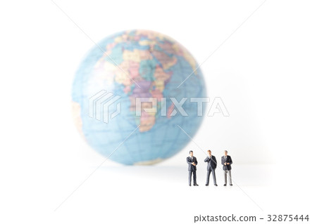 miniature model of businessman standing miniature model of businessman standing 32875444