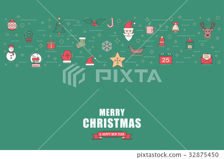 Christmas greeting card or invitation background. 32875450