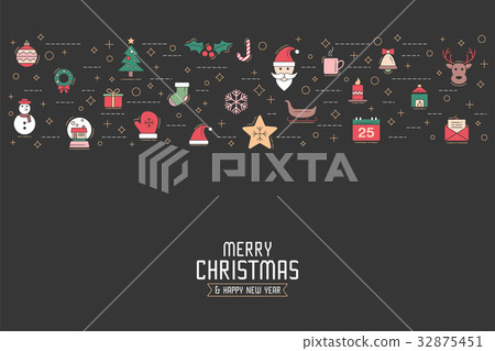 Christmas greeting card or invitation background. 32875451