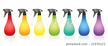 Spray Bottles Colored Set 32876225