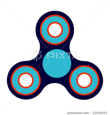 Fidget hand spinner toy flat vector icon. 32876351