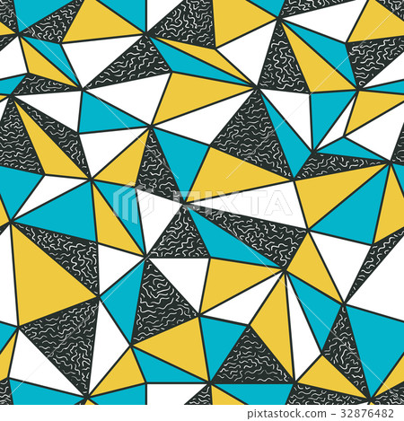 Geometric seamless pattern in retro style. Vintage 32876482