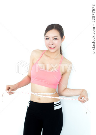 Beautiful Korean woman with exercise concept. Beautiful Korean woman with exercise concept. 32877678