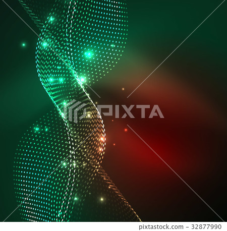 Vector wave particles background Vector wave particles background 32877990