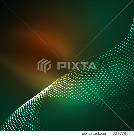 Vector wave particles background Vector wave particles background 32877993