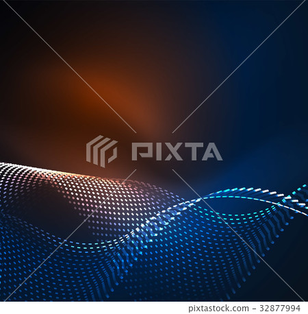 Vector wave particles background Vector wave particles background 32877994
