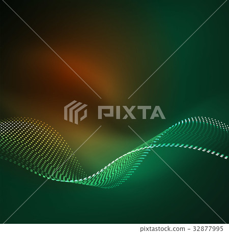 Vector wave particles background Vector wave particles background 32877995