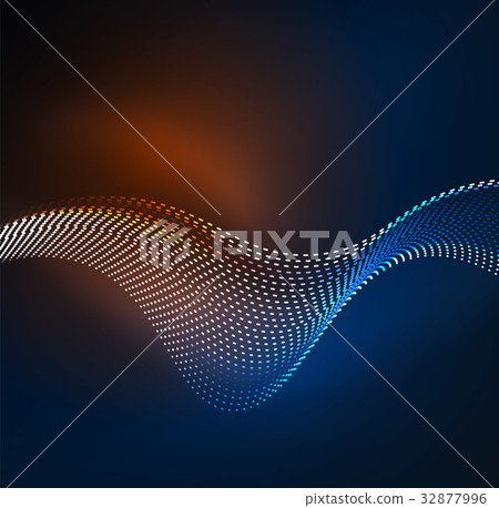 Vector wave particles background Vector wave particles background 32877996