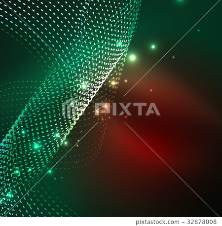 Vector wave particles background Vector wave particles background 32878008