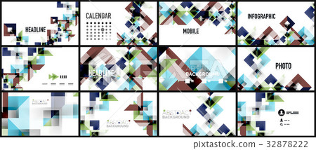Business presentation geometric template Business presentation geometric template 32878222