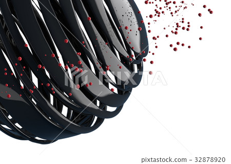 3D striped decorative balls. 3D striped decorative balls. 32878920