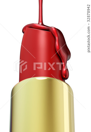 Red lipstick isolated on white 32878942