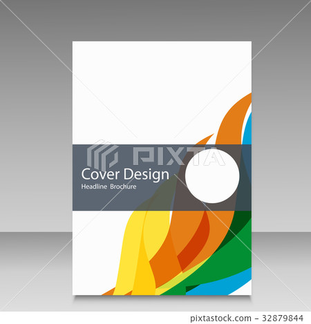 Brochure in colors of Brazil flag. Vector color 32879844
