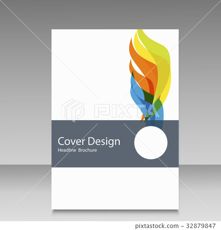 Brochure in colors of Brazil flag. Vector color 32879847