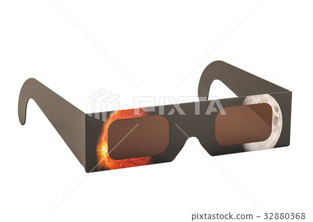 Solar Eclipse Glasses, 3D rendering Solar Eclipse Glasses, 3D rendering 32880368