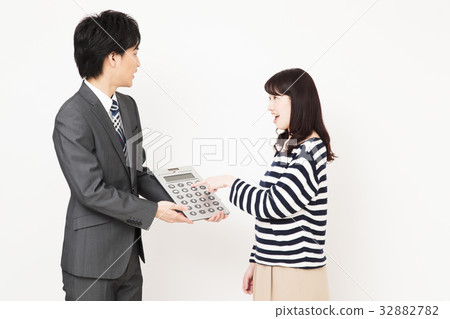 商人財務保險計算器婦女男性 32882782