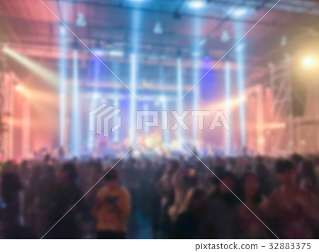 Abstract blurred of concert in small club . 32883375