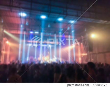 Abstract blurred of concert in small club . 32883376