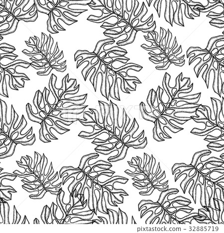 Hand Drawn Vector Seamless Pattern. Hand Drawn Vector Seamless Pattern. 32885719