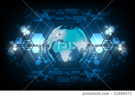 Digital world of the future. Digital world of the future. 32886471
