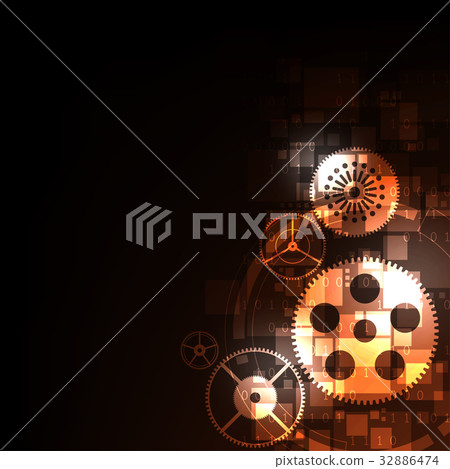 Vector abstract technology gears concept. 32886474