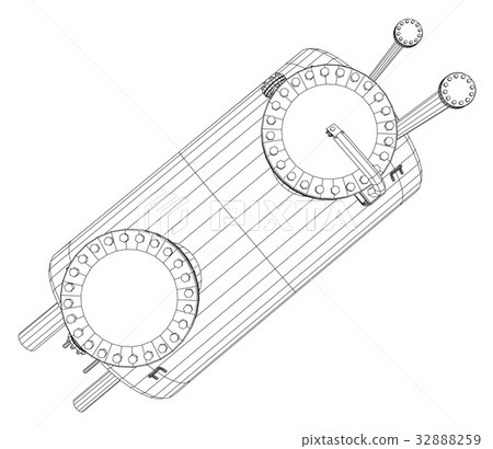 Industrial equipment capacity. Wire-frame. EPS10 Industrial equipment capacity. Wire-frame. EPS10 32888259