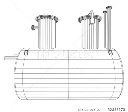 Industrial equipment capacity. Wire-frame. EPS10 Industrial equipment capacity. Wire-frame. EPS10 32888270